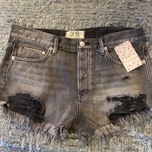 Free People Loving Good Vibrations Fray Hem Denim - Picture 8 of 11